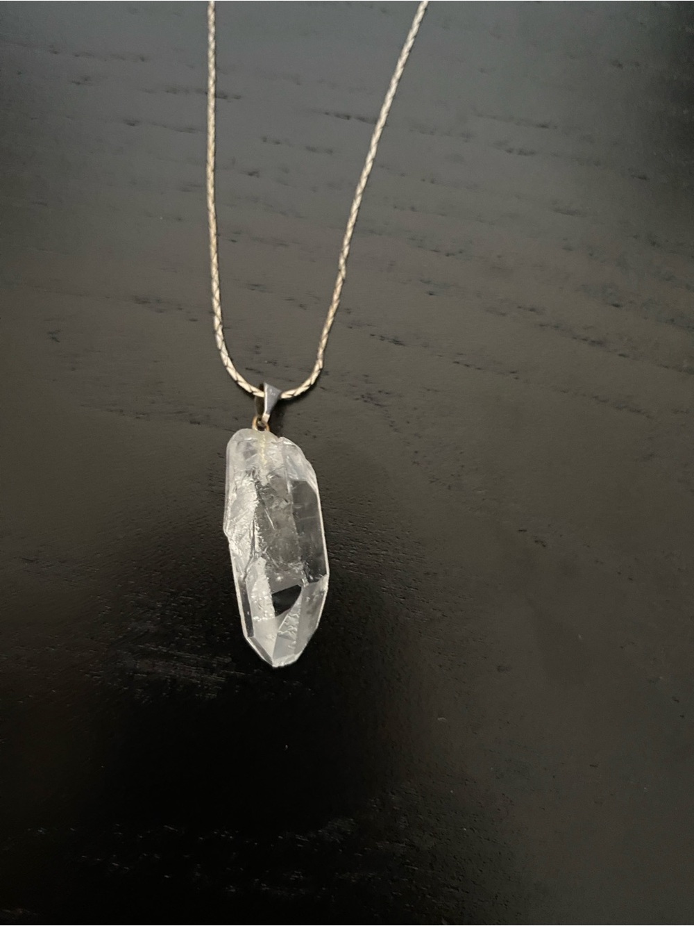Clear Crystal Pendant Necklace